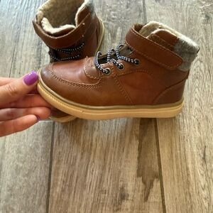Kids Brown Faux-Fur Lined shoes